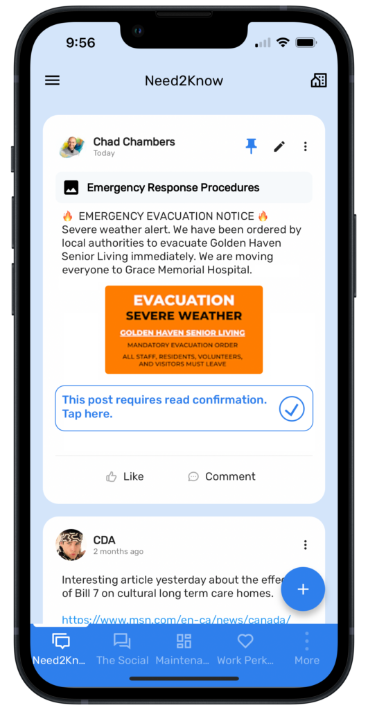 An iPhone displaying a push notification from Niuz about an emergency